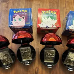 Lot of 6 Pokemon 23k Gold Plated Trading Card Ball 1999 Burger King, See Details - Image 2