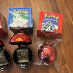 Lot of 6 Pokemon 23k Gold Plated Trading Card Ball 1999 Burger King, See Details - Image 3