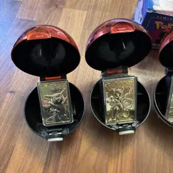 Lot of 6 Pokemon 23k Gold Plated Trading Card Ball 1999 Burger King, See Details - Image 4