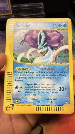 Pokemon 2002 Aquapolis Suicune Holo Rare Card TCG H25/H32 NEAR MINT! CLEAN HOLO - Image 2