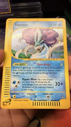 Pokemon 2002 Aquapolis Suicune Holo Rare Card TCG H25/H32 NEAR MINT! CLEAN HOLO - Image 3