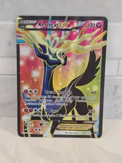 Pokemon TCG Xerneas-Ex Holo Full Art Ultra Rare Card XY 146/146 LP+ Condition - Image 1