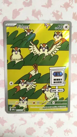 Pokemon TCG Obsidian Flames Pidgey Holo Card 207/197 Illustration Rare NM - Image 1