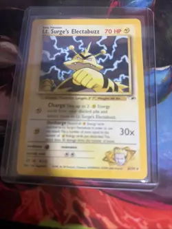 #2 Lt. Surge's Electabuzz 6/132 Gym Heroes 2000 Holo Rare WOTC Pokemon Card TCG - Image 1