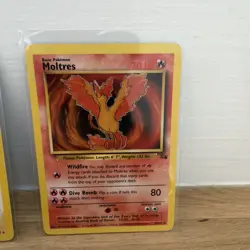 Pokemon TCG Zapdos,moltres And Articuno Fossil Vintage 3 Card Lot Non Holo LP - Image 4