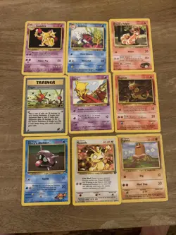 Pokemon Card Vintage Era Bundle x9 Cards Base Set Jungle Fossil Team Rocket - Image 1
