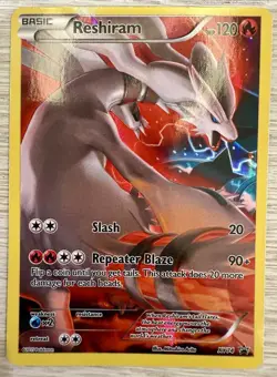 Pokemon TCG Reshiram XY74 Full Art Holo Black Star Promo Card - Image 1