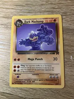 Pokemon Dark Machamp 27/82 Team Rocket WOTC 2000 Vintage Rare Card Nintendo TCG - Image 1