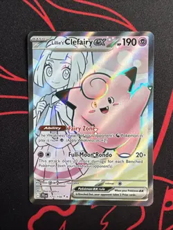 Pokemon TCG Journey Together Lillie's Clefairy EX Full Art Card 173/159 - Image 1