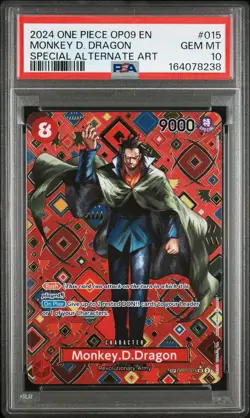 One Piece Monkey.D.Dragon SP Emperors in the New World OP07-015 PSA 10 English - Image 1