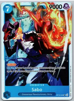 Sabo OP15-046 Super Rare Adventure on Kami's Island One Piece NM - Image 1