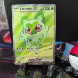 Pokemon TCG Sprigatito ex Ultra Rare Full Art Holo EN 251/217 200HP - Image 1