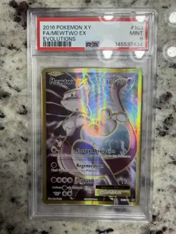 Mewtwo EX 103/108 Pokemon Full Art Holo Ultra Rare Card PSA 9 - Image 1