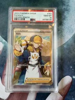 Volo Full Art Crown Zenith PSA 10 Ultra Rare Card 151/159 Pokemon TCG - Image 1