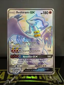 Pokemon TCG Reshiram GX Hidden Fates SV51/SV94 Holo Full Art Ultra Rare - Image 1