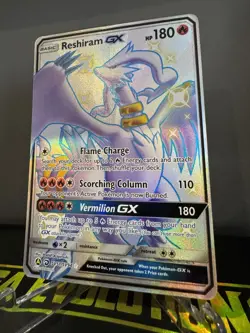 Pokemon TCG Reshiram GX Hidden Fates SV51/SV94 Holo Full Art Ultra Rare - Image 2