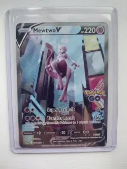 Pokemon TCG Mewtwo V Full Art Holo Ultra Rare Card 072/078 Pokemon Go - Image 1