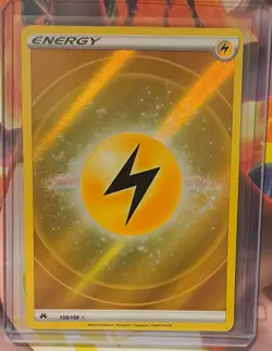 Pokemon TCG Lightning Energy 155/159 Crown Zenith Ultra Rare Full Art Holo 2023 - Image 1