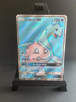 Pokemon TCG Lapras GX Sun & Moon Base Set 139/149 2017 Full Art Ultra Rare NM- - Image 1