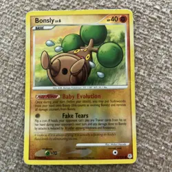 2007 POKEMON DIAMOND & PEARL BASE SET 71/130 BONSLY REVERSE HOLO - HP/DMG - Image 1