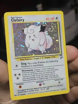 Clefairy Base Set 2 Holo Rare No. 6/130 Pokemon Card - 2000 SWIRL LP/MP - Image 1