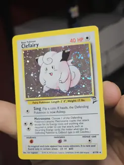Clefairy Base Set 2 Holo Rare No. 6/130 Pokemon Card - 2000 SWIRL LP/MP - Image 2