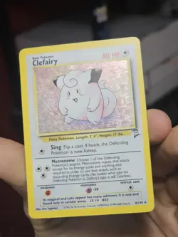 Clefairy Base Set 2 Holo Rare No. 6/130 Pokemon Card - 2000 SWIRL LP/MP - Image 3
