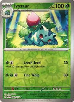 Pokemon - 002/165 Ivysaur - Scarlet & Violet 151 - Reverse Holo - NM - Image 1