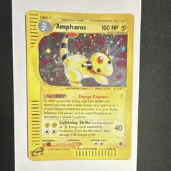 Ampharos 002/165 Expedition Base Set Holo Rare - 🌀 BUTT SWIRL 🌀 - FLAWLESS NM - Image 1