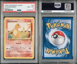 PSA 8 2000 Pokemon Base Set 2 Charmander 69/130 English Regular Common - Image 3