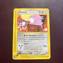 2002 Pokemon TCG Chansey 72/165 Expedition Base Set Uncommon e-Reader Non-Holo - Image 1