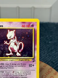 Pokemon TCG Mewtwo 10/130 Base Set 2 2000 Holo Rare WOTC - MP - Image 3