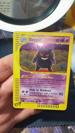 2002 Pokemon Gengar #13/165 Expedition Base Set Holo PERFECT SWIRL🌀 🔥 B - Image 2