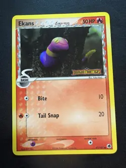 Pokemon Ekans (Delta Species) 47/101 Dragon Frontiers 2006 English Reverse Holo - Image 1