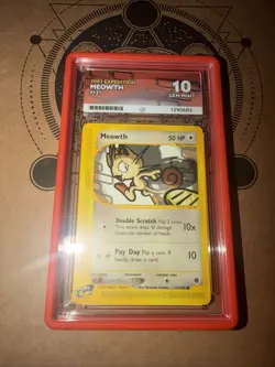 Pokemon TCG 2002 Expedition Base Set Meowth 121/165 - Graded Ace 10 Gem Mint - Image 1