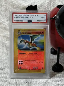 2002 Pokemon Expedition Charizard #6/165 Reverse Holo - PSA 9 - Image 1