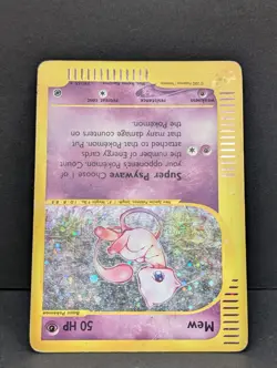Mew 019/165 Expedition Base Set Holo Ultra Rare Pokemon TCG Nintendo SWIRL HP+ - Image 4