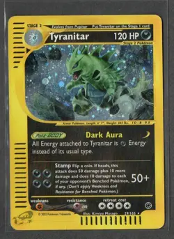 Tyranitar 29/165 Holo Rare Expedition Base Set Pokemon Heavily Played - Image 1