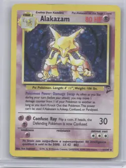 2000 Pokemon Base Set 2 Alakazam Holo Rare #1/130 - Image 1