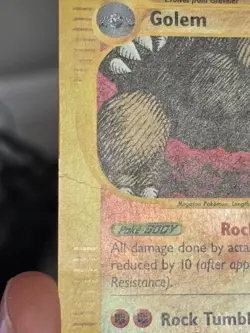 Golem 14/165 Rare Expedition Base Set Pokemon Reverse Holo Moderately Played - Image 3