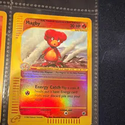 Pokemon TCG Magby 052/165 Expedition Base Set Reverse Holo English Rare 30 HP - Image 1