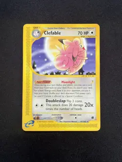 Pokemon Vintage E-reader Rare Clefable 041/165 Expedition Base Set Wotc 2002 - Image 1