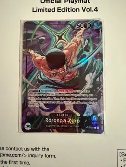 One Piece Card Game: Official Playmat Limited Edition Vol.4 + Zoro Promo🔥 OPEN - Image 3