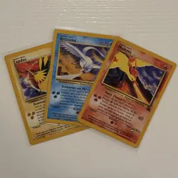 (3) Legendary Birds Vintage Pokemon TCG LP Black Star Promo *Portuguese* #21-23 - Image 1