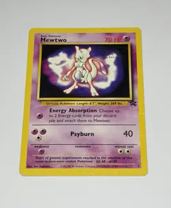 Pokemon Card TCG Mewtwo Black Star Promo #3 the First Movie WOTC 1999 HP/MP - Image 1