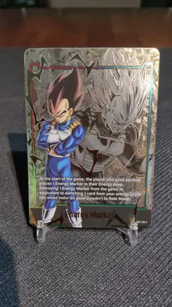 Dragon Ball Super Card Game Bandai Vegeta Gold Foil Energy Marker Card E01-02 - Image 1