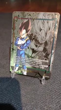 Dragon Ball Super Card Game Bandai Vegeta Gold Foil Energy Marker Card E01-02 - Image 3