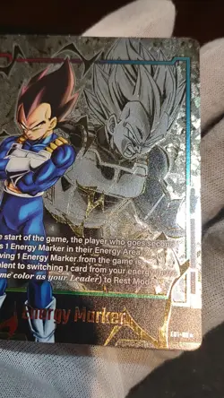 Dragon Ball Super Card Game Bandai Vegeta Gold Foil Energy Marker Card E01-02 - Image 5