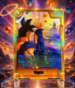 Bandai Dragon Ball Super Card Game Vegeta FB09-093 FB09 R Holo Battle Card - Image 1