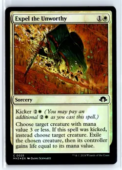 FOIL Expel the Unworthy Modern Horizons 3 - MTG Magic the Gathering Card - Image 1